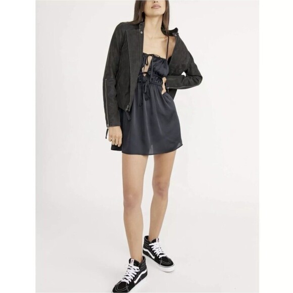 Intimately Free People Meant To Be Mini A-line Cocktails Dress Medium Black - Picture 1 of 13